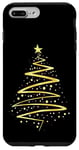 Coque pour iPhone 7 Plus/8 Plus Cadeau de Noël arbre doré pour homme et femme