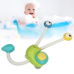 (Green))Baby Bath Shower Head Double Sprinkler Bathtub Tub Snail Shaped