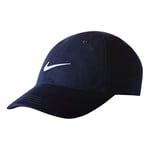 Nike Just Do It Sport Casquette de Soleil réglable 4-7 (Obsidienne Bleu Marine avec Swoosh Blanc)