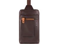 Piquadro Piquadro, Tallin, Leather, Bag, Mono Sling, Brown, For Men, 20 X 33 X 5 Cm For Men