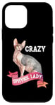 Coque pour iPhone 12 mini Crazy Sphynx Lady Sphinx Cat Lovers Race Chat