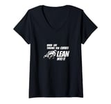 Womens When Life Throws You Curves Lean On It Cyclist Biker V-Neck T-Shirt