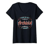 Womens Retro Profession This Is My Archivist V-Neck T-Shirt