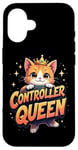 iPhone 16 Controller Queen Cute Gamer Cat Design- Gaming Cat Lovers Case