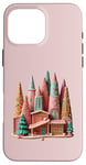 Coque pour iPhone 16 Pro Max Maisons en pain d'épice Kitsch Germanic Christmas Village Cut Out