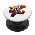 Ballon de basket Panda rouge PopSockets PopGrip Interchangeable