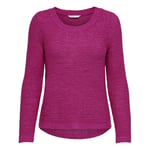 Pull FEMME Only avec manches longues et col rond framboise