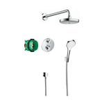 Croma Select s, Pack encastré Design ShowerSet Croma Select s / Ecostat s, Chrome (HG-27295000) - Hansgrohe