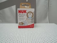 Nuk set deux tétines silicone Nature sense S pour eau,infusion...6-18 mois