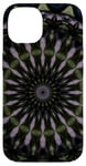 iPhone 14 Fantasy Floral Circle Pattern Lilac Green Dark Blue Case