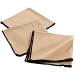 Douceur D'intérieur - Lot de 3 serviettes de table en coton recyclé Anaïs