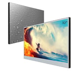 Soulaca Smart Mirror Bathroom TV 32 inch IP66 Waterproof TV Full HD with Wi-Fi, Integrated Speakers