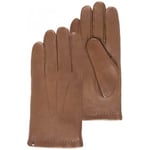 Gants Isotoner  homme gants cuir cachemire et soie caramel 69077