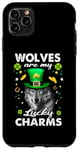 iPhone 11 Pro Max Wolves Are My Lucky Charms St Patricks Day Irish Wolf Case