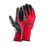 OREGON - Gants de Travail en Nylon Extensible avec Revêtement Nitrile, Gants de Jardinage & Bricolage, Protègent du Vent & du Froid, Gants Anti-Coupure EPI - Taille M