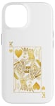 Coque pour iPhone 14 Cartes de poker Lucky Knight King of Hearts Game Casino