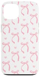 iPhone 13 Aesthetic Pink Ribbons and Bows in Watercolor Case