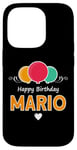 Coque pour iPhone 14 Pro Joyeux anniversaire en disant Mario