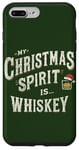 Coque pour iPhone 7 Plus/8 Plus My Christmas Spirit is Whiskey Funny Xmas Saying Drinking