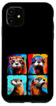 iPhone 11 Otter Pop Art Colorful Drawing Painting Case