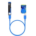 GLOTRENDS UEX105 600mm Mini PCIe à PCIe X4 Riser Cable (PCIe 3.0 X1 Speed), pour carte PCIe WiFi, carte M.2 PCIe, carte USB PCIe, carte son, etc.