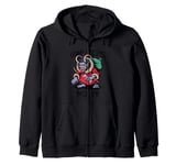 Krampus Desires Misery Christmas Zip Hoodie