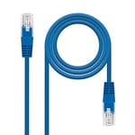 NANOCABLE 10.20.0100-BL - Câble Ethernet RJ45 Cat.5e UTP AWG24, Bleu, 0.5mts