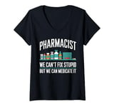 Womens Pharmacist Crushing It Design Retro Pharmacy Style V-Neck T-Shirt