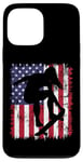 Coque pour iPhone 13 Pro Max Skateboard Girl Skateboarder Drapeau américain Patineuse Roll 2