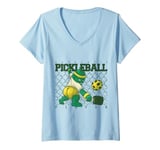 Womens Authentic Pickleball Player Humor Design Gift Friend V-Neck T-Shirt