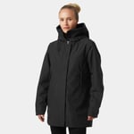 Helly Hansen Dam Victoria Mellanlång Regnkappa Svart XL