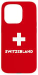 Coque pour iPhone 15 Pro Switzerland Flag Suisse Swiss Schweiz White Red