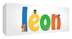 Little Helper LEON3084-15DE Impression sur toile personnalisable Motif nom de garçon Leon 30 x 84 x 4 cm