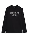 Tommy Hilfiger Men's Bt-Big Hilfiger Ls Tee-b Mw0mw37917 L/S T-Shirt, Black (Black), XXL