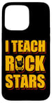 Coque pour iPhone 15 Pro Max J'enseigne le rock aux stars du rock, professeur de musique, Rock On Graphic