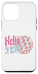 iPhone 12 mini Hello 2025 Retro Festive New Year Disco Ball Celebration Case