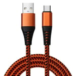 Câble Micro USB | de Chargement Rapide Chargeur de Données Compatible avec Samsung Galaxy Tab S,S 8.4,S 10.5,S2 8.0,S2 9.7,Tab A 7.0,Tab A 8.0,9.7,10.1 USB B (2m) (Jaune doré)