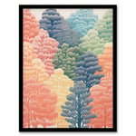 Can't See The Wood For The Trees By Sofia Francis Pastel Autumn Fall Artwork Painting Art Print Framed Poster Wall Decor