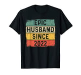 2nd Year Wedding Anniversary Best Epic Husband Since 2022 T-Shirt