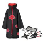 Akatsuki Uchiha Itachi Anime Unisex Kostym Ninja Naruto Kappa-m SQBB