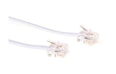 MicroConnect telefonkabel - 2 m - hvit