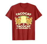 Tacocat Spelled Backwards Taco Cat Funny Cartoon Food Humor T-Shirt