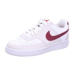 NIKE Women's W Court Vision Lo Low Top Shoes, White Team Red Adobe Dragon Red, 6 UK