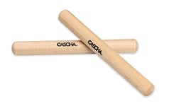 CASCHA Paire de claves, bois résonnant pour enfants, barres en bois, instrument de percussion, éducation musicale