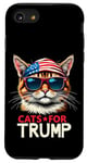 Coque pour iPhone SE (2020) / 7 / 8 Cats For Trump Drapeau américain amusant