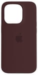 Coque pour iPhone 15 Pro MagSafe et contrôle de l'appareil photo – Coque marron uni