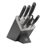 ZWILLING All * Star 7-pcs anthracite Ash Knife block set with KiS technology