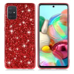 Glitter Samsung Galaxy S10 Lite skal - Röd