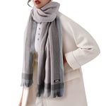 Gebell Women Tartan Scarf - Winter Plaid Blanket Scarves Long Soft Warm Tartan Check Scarfs Ladies Wool Spinning Tassel Shawl Stole UK