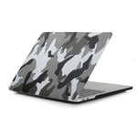 Apple MacBook Pro 15 Touchbar Kuviollinen Kova PC Suojakuori ja Näppäimistön suoja - Camo Harmaa Hopea/Harmaa